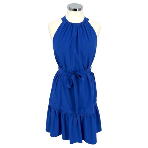 Calvin Klein Commuter Halter A-Line Dress Dazzling Blue Size 2 NWT - Picture 1 of 11